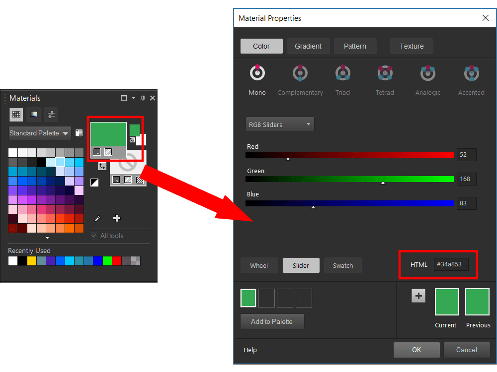 Finding the RGB or HTML/Hex color code for onscreen colors - Corel  Discovery Center