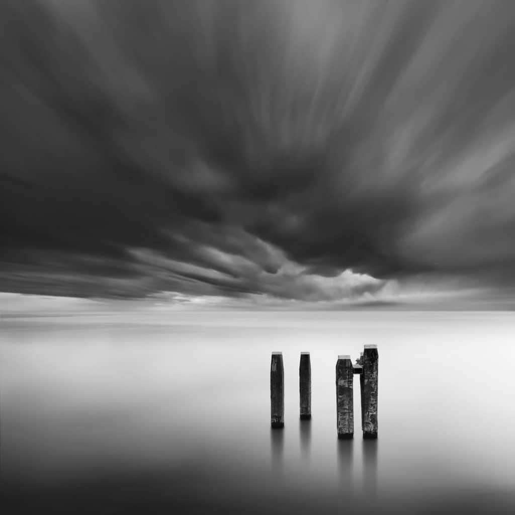 Posts and Moving Clouds by George Digalakis