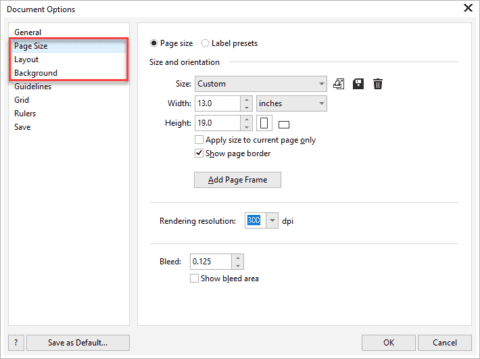 CorelDRAW new document setup - Corel Discovery Center