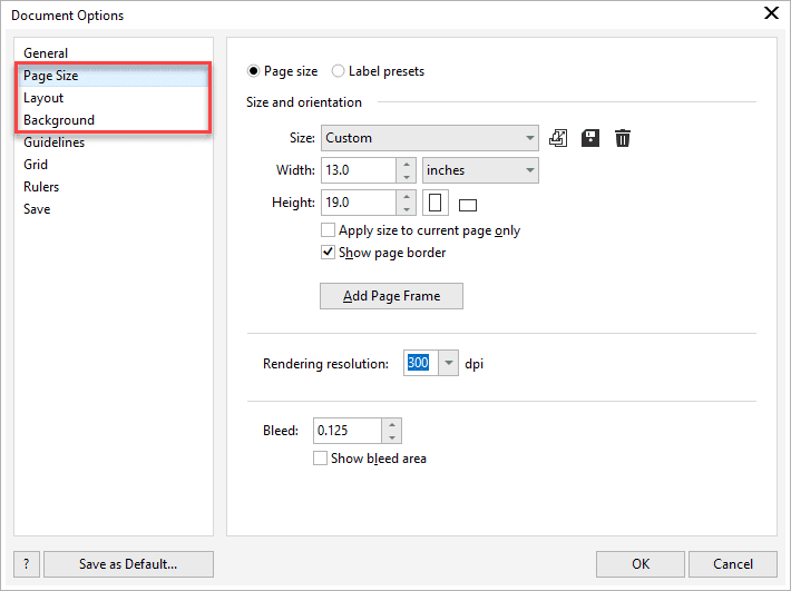 CorelDRAW new document setup - Corel Discovery Center