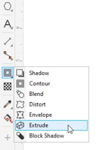 Extrude tool в coreldraw где найти