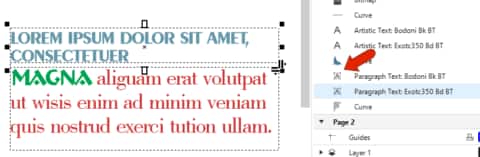 Reshaping and manipulating text with the Shape tool - Corel Discovery ...