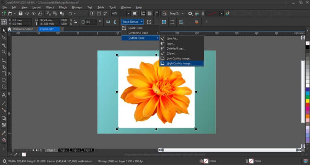 removing a background in corel photo paint