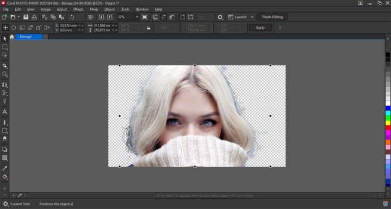 remove background in corel photo paint