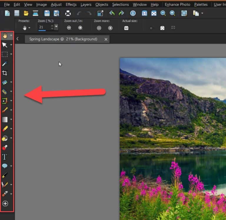 Overview of the Tools toolbar Corel Discovery Center