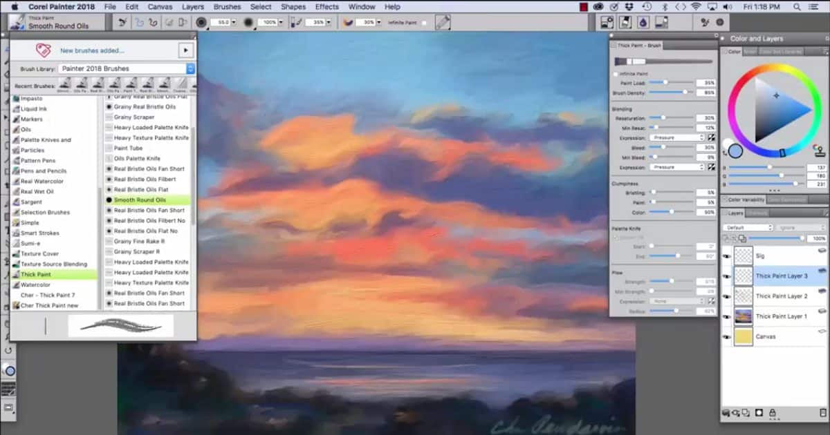 Understanding the Thick Paint Brush Panel Corel Discovery Center