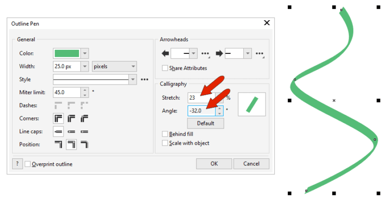 Outline pen в coreldraw где находится