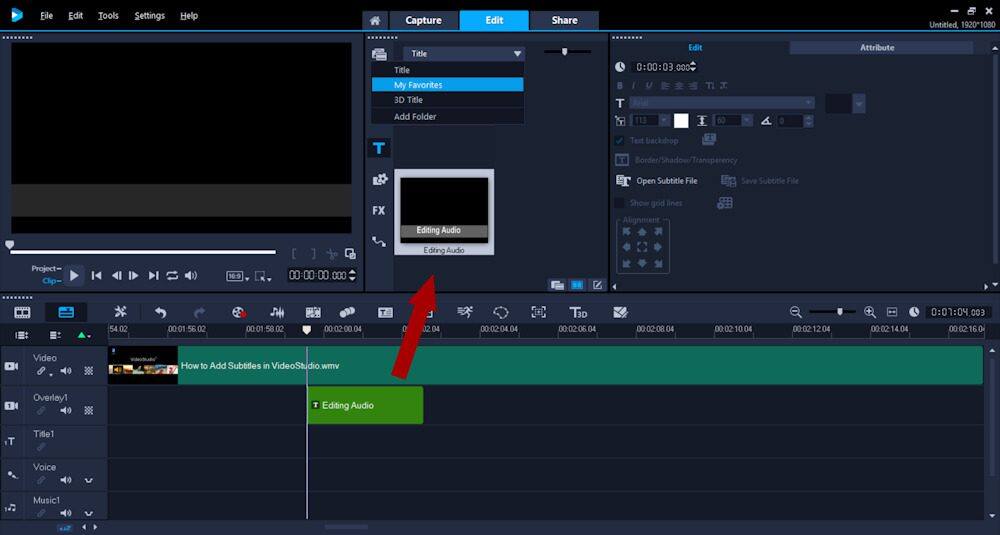 How to add subtitles - Corel Discovery Center