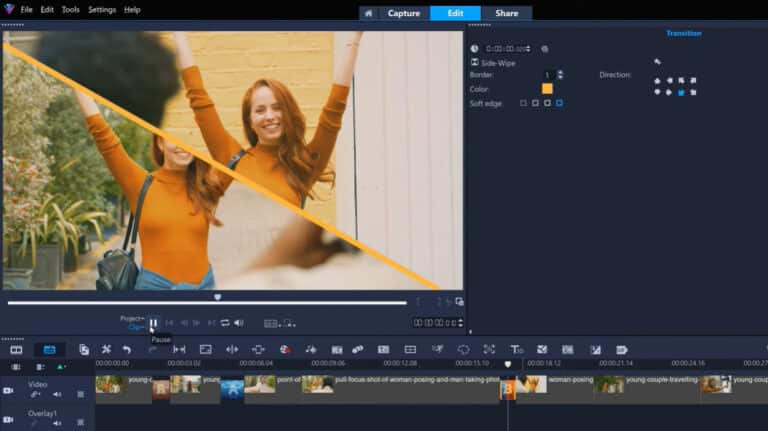 Adding and customizing transitions - Corel Discovery Center